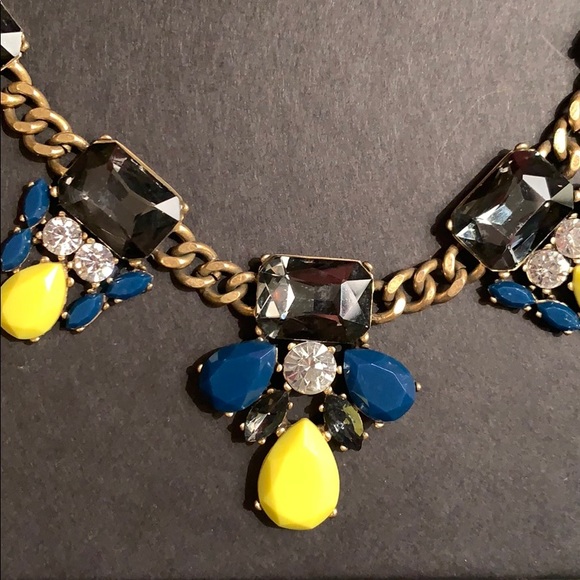 J. Crew Statement Necklace - Yellow, Navy, Royal - Picture 2 of 6